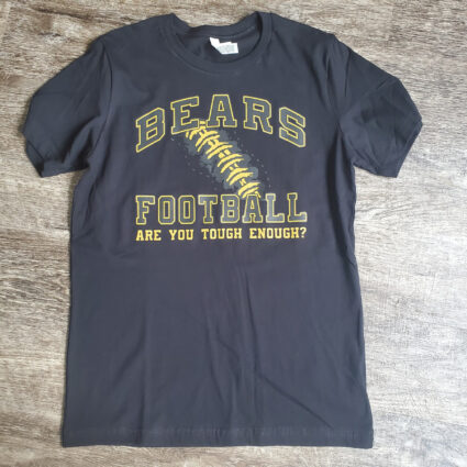 Mt. Juliet Bears Black T-shirt "Football Seams"