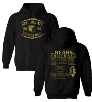 MJYFL 10U JV Football "2020 Football" Football Pullover Hoodie ADULT