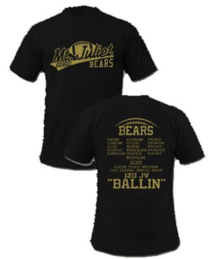 MJYFL 12U Football Black "Ballin'" T-shirt YOUTH
