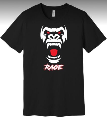 Wilson County Rage Adult Black T-Shirt  XS-XXL