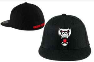 C808 Port Authority Flexfit Flat Bill "Gorilla" Black  S/M  L/XL