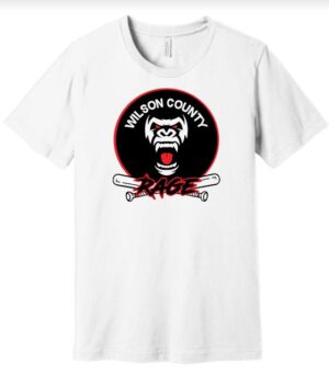 Wilson County Rage Adult White T-Shirt  XS-XXL