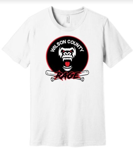 Wilson County Rage Adult White T-Shirt  XS-XXL