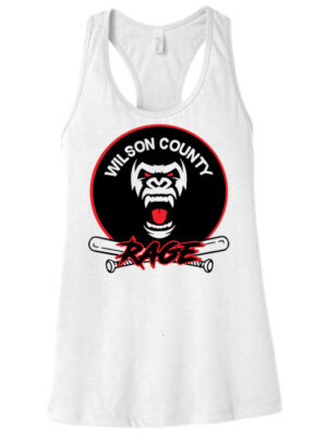 Wilson County Rage Womens White Flowy Racerback Tank