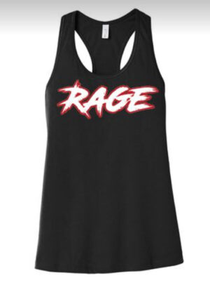 Wilson County Rage Womens Black w/Rage Flowy Racerback Tank