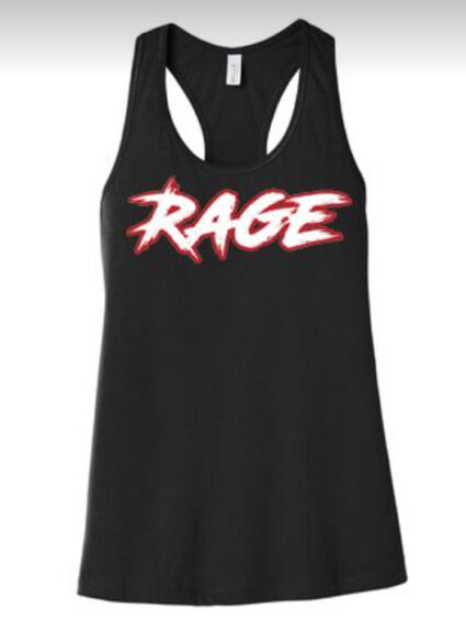 Wilson County Rage Womens Black w/Rage Flowy Racerback Tank