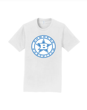 Bombers BC3001 BELLA+CANVAS ® White Unisex Jersey Short Sleeve Tee "BOMBERS" CIRCLE