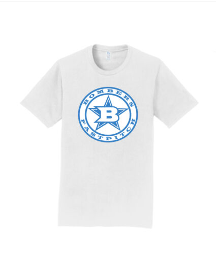 Bombers BC3001 BELLA+CANVAS ® White Unisex Jersey Short Sleeve Tee "BOMBERS" CIRCLE