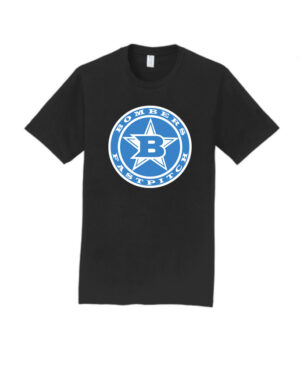 Bombers BC3001 BELLA+CANVAS ® Black Unisex Jersey Short Sleeve Tee "BOMBERS" CIRCLE