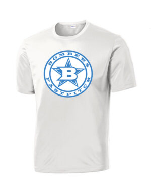 Bombers ST350 Sport-Tek® PosiCharge® Competitor™ White Tee "Bombers" CIRCLE