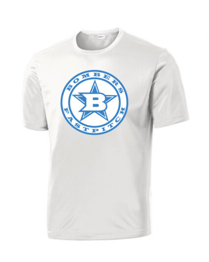 Bombers ST350 Sport-Tek® PosiCharge® Competitor™ White Tee "Bombers" CIRCLE