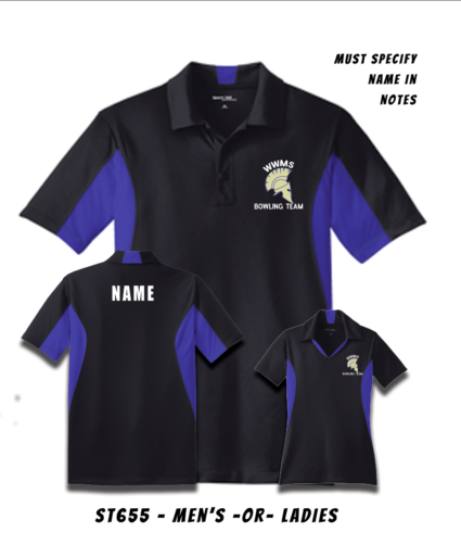 West Wilson Middle School Bowling Shirts, Men's & Ladies