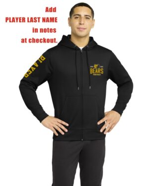 2025 MJYF C Bears Team FULL ZIP ST238 BLACK