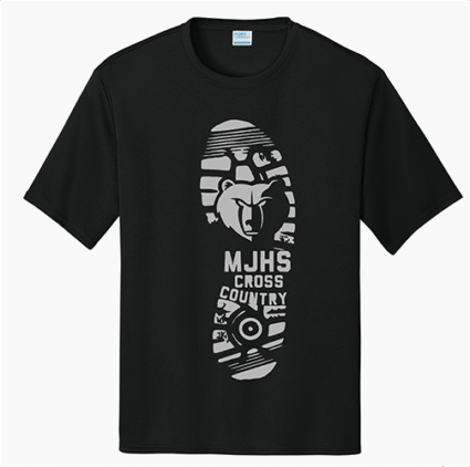 MJHS XC Tee Shirt. Black