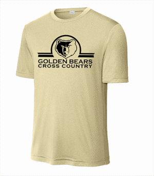 Golden Bear Cross Country Dri-fit Tee - Vegas Gold