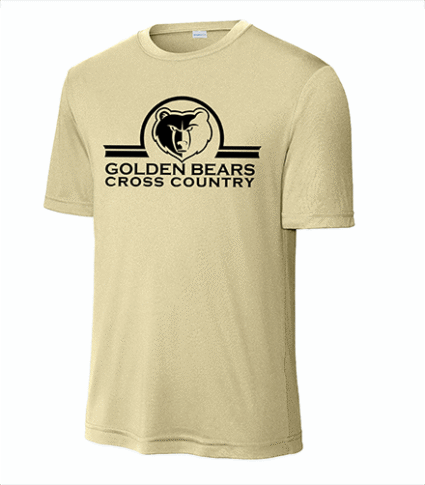 Golden Bear Cross Country Dri-fit Tee - Vegas Gold