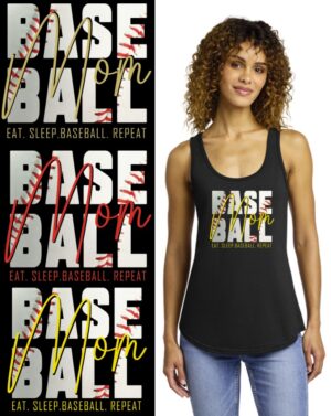 Baseball Mom Tank (Baseball Background LPC54TT)